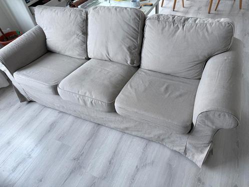 Ikea EKTORP 3-seat sofa beige, Huis en Inrichting, Banken | Sofa's en Chaises Longues, Zo goed als nieuw, Driepersoons, 200 tot 250 cm