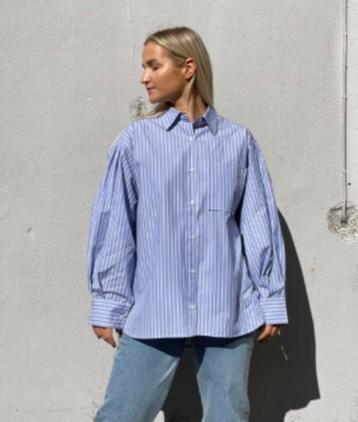 Blauw - Wit gestreepte blouse van Second Female maat L beschikbaar voor biedingen