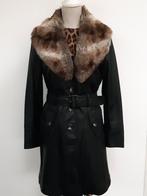 Chique zwartleren lange jas van heel zacht echt leer, Ophalen of Verzenden, Nieuw, Maat 36 (S), Zwart