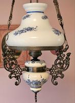 Antieke hanglamp met Delfts blauw decor, Ophalen