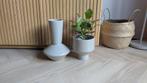 H&M Vaas en Bloempot Set beige, Overige kleuren, Aardewerk of Porselein, Ophalen of Verzenden, Zo goed als nieuw