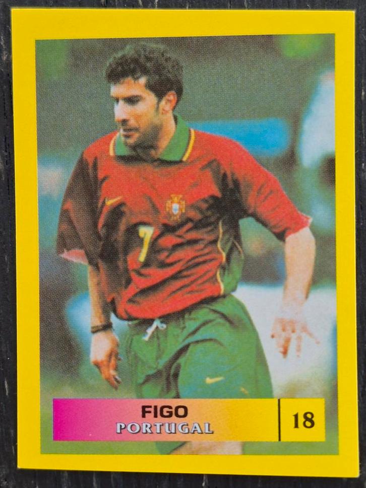 MOS sticker Luis Figo - Portugal, EK 2000, Hobby en Vrije tijd, Stickers en Plaatjes, Zo goed als nieuw, Sticker, Ophalen of Verzenden