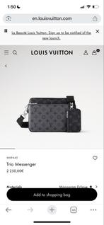 Louis Vuitton Trio Messenger Tas, Ophalen of Verzenden, Zo goed als nieuw, Zwart, Schoudertasje