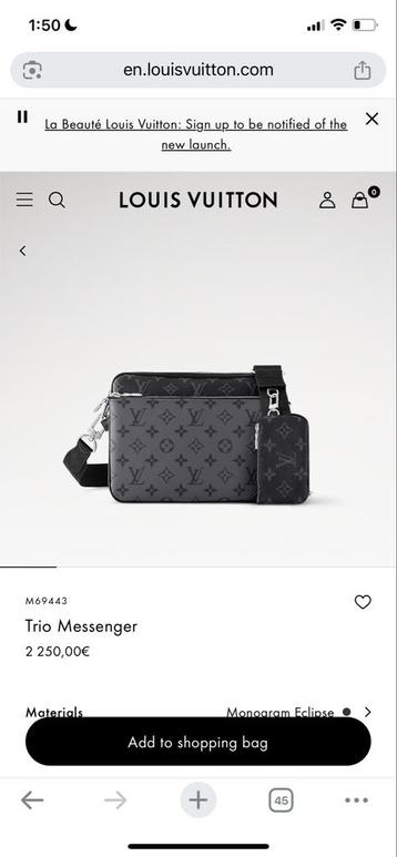 Louis Vuitton Trio Messenger Tas beschikbaar voor biedingen