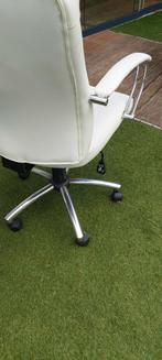 Witte Bureaustoel - Comfortabel & Stijlvol, Huis en Inrichting, Bureaustoelen, Ophalen, Gebruikt, Wit, Bureaustoel
