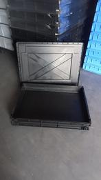 Gebruikte Bakken met deksel 80x60x13cm Zwart €15 p/s, Ophalen, Zo goed als nieuw