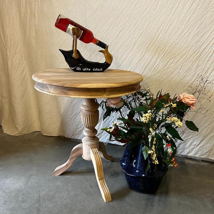 Bijzettafel - massief teak - rond / vierkant - vanaf € 55,-, Huis en Inrichting, Tafels | Bijzettafels, Nieuw, Rond, 60 cm of meer