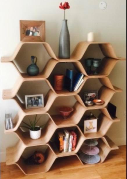 Open Kast Honingraat Design Made . com, Huis en Inrichting, Kasten | Boekenkasten, Zo goed als nieuw, 100 tot 150 cm, 150 tot 200 cm
