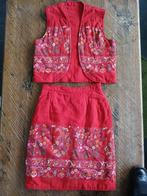 Vintage jaren 70 winter set rok top, licht gewatteerd maat S, Kostuum of Pak, Verzenden, Vintage, Maat 36 (S)