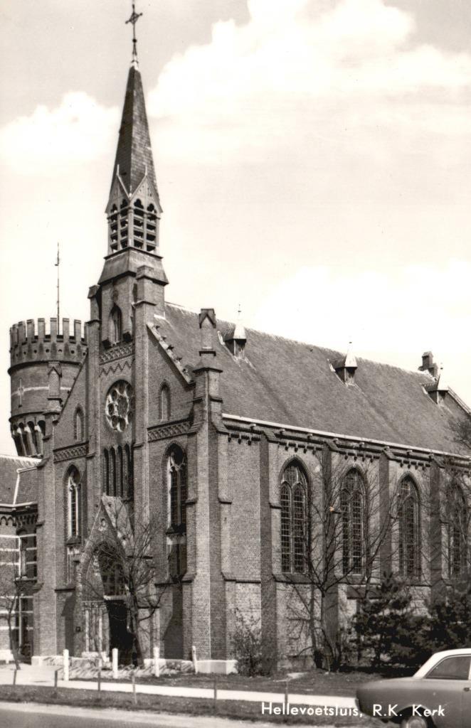Hellevoetsluis R.K. Kerk  130094, Verzamelen, Ansichtkaarten | Nederland, Ongelopen, Zuid-Holland, Verzenden