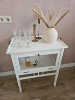 Theekastje!, Huis en Inrichting, Tafels | Sidetables, Ophalen, Glas, Zo goed als nieuw, 25 tot 50 cm