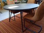 Nieuwe ronde tafel 130 cm. eiken onyx kleur, model Vik Xooon, Nieuw, 100 tot 150 cm, 100 tot 150 cm, Rond