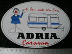 sticker adria caravan ik ben ook een fan vintage kamperen, Verzenden, Zo goed als nieuw, Merk