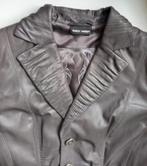 GERRY WEBER mooie taupe ECHT leren blazer / jasje, maat 42, Kleding | Dames, Verzenden, Maat 42/44 (L), Zo goed als nieuw, Jasje