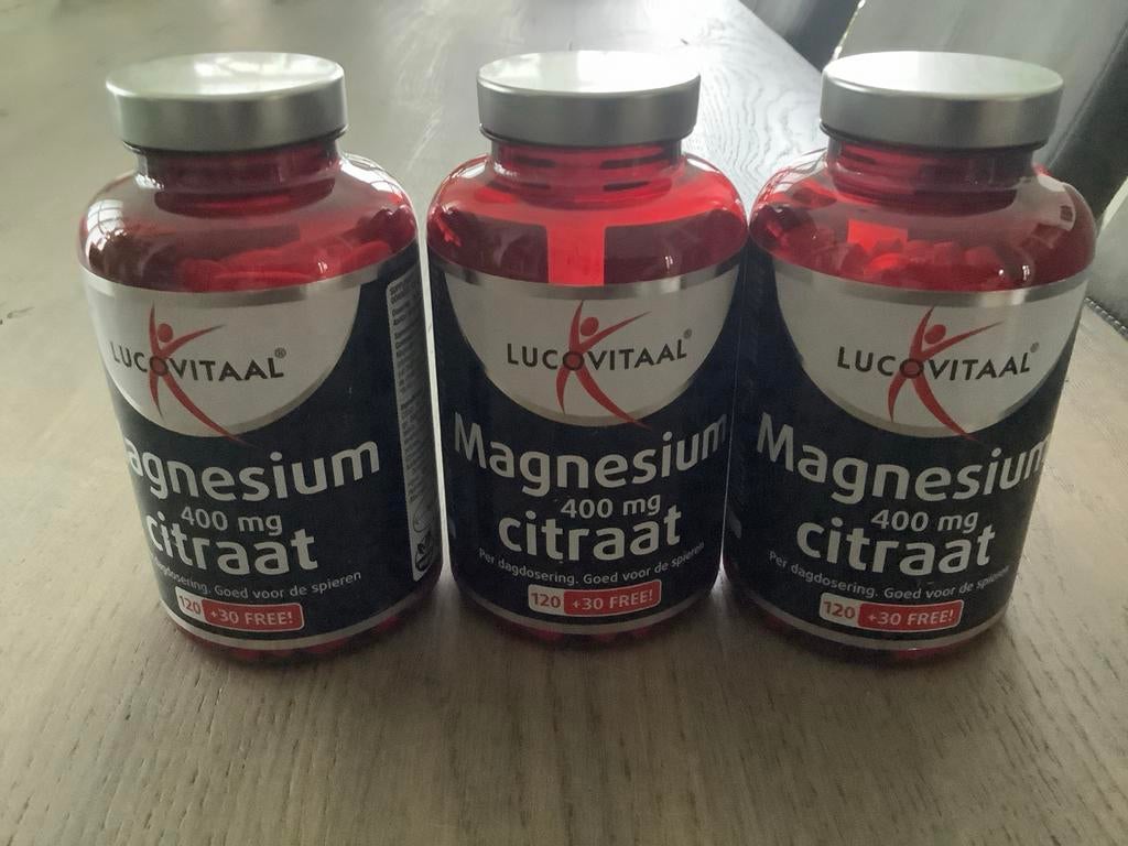 3x Lucovitaal Magnesium 400 Citraat - 120 stuks, Ophalen of Verzenden, Nieuw, Overige typen