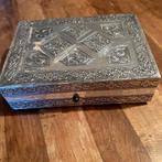 sieradenkistje,metaal uitklapbaar zilverkleur, Sieraden, Tassen en Uiterlijk, Overige Accessoires, Ophalen, Zo goed als nieuw