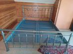Metalen bed frame met bodem, Huis en Inrichting, Slaapkamer | Bedden, Ophalen, Gebruikt, Eenpersoons, 180 cm