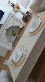 Oosterse salontafel, whitewash., Huis en Inrichting, Ophalen, 100 tot 150 cm, 50 tot 100 cm, Zo goed als nieuw