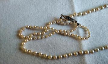 Vintage Mooi Collier Echte Parels Vraag Geen MINIMUMPRIJS beschikbaar voor biedingen