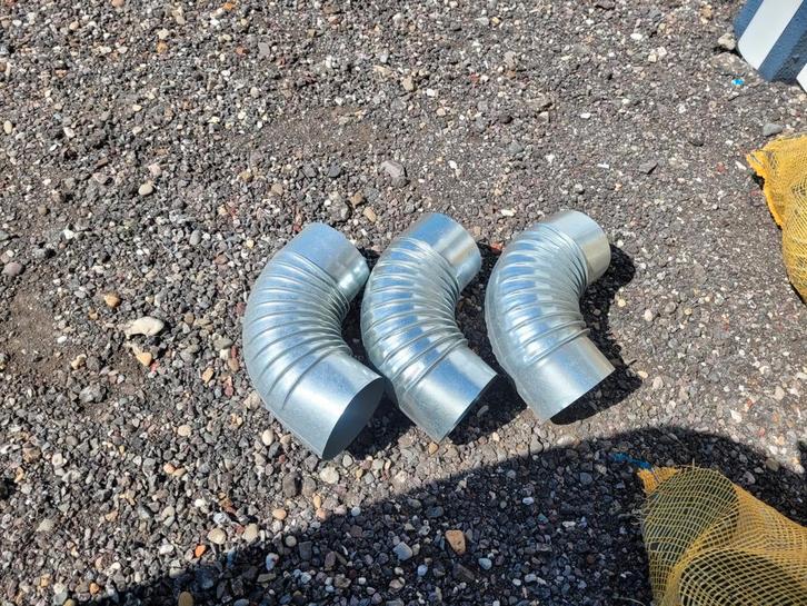 21x Spirobuis Bochten 90 Graden, 120mm, Doe-het-zelf en Verbouw, Buizen en Afvoer, Nieuw, Bochten, Zink, Minder dan 2 meter, 80 mm of meer