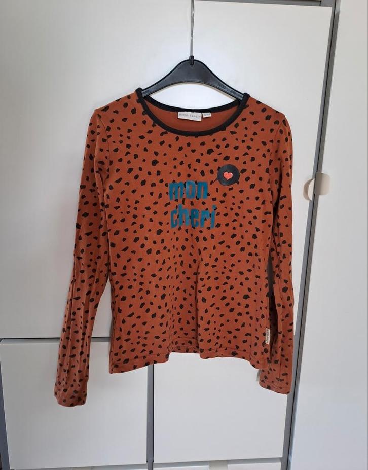 Bampidano longsleeve shirt langemouw Mon cheri roestbruin, Kinderen en Baby's, Kinderkleding | Maat 134, Gebruikt, Meisje, Shirt of Longsleeve