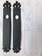 Binnendeur beslag Kortschild Blind zwart 2 stuks, één set, Antiek en Kunst, Ophalen of Verzenden