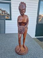 Massief houten snijwerk van Afrikaanse dame met bruidsschat., Ophalen of Verzenden, Nieuw