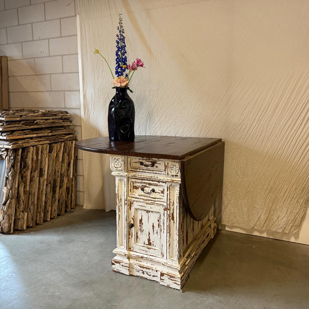 Ontbijttafel / Keukenkast - 162 x 110 cm - mahonie-TTM Wonen, Huis en Inrichting, Kasten | Overige, TTM Wonen, Meubels – (Perzische) Tapijten en Woonaccessoires