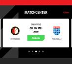 Feyenoord - PEC Zwolle 2 kaarten, Twee personen
