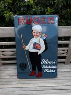 Ruger emaille reclamebord, Ophalen of Verzenden, Gebruikt, Reclamebord