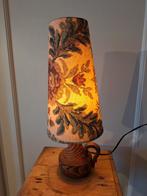 Retro lampje met bloemen begin jaren 60, Huis en Inrichting, Lampen | Wandlampen, Ophalen of Verzenden, Gebruikt, Hout, Retro