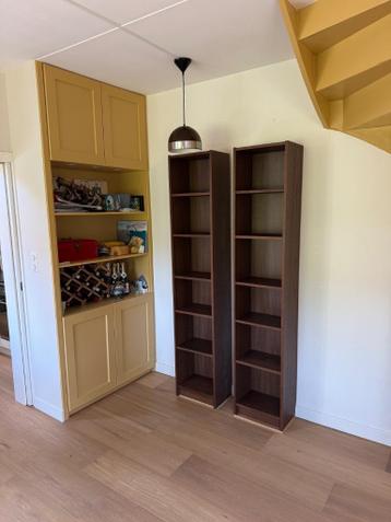 Billy boekenkasten (2 stuks) Ikea donkerbruin eikenpatroon - afbeelding 3