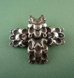 zilveren samengestelde broche en 2 onderdelen, 4 tot 7 cm, Gebruikt, Verzenden, Zilver