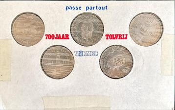 Set herdenkingsmunten 700 jaar Wormer tolvrij (1980) beschikbaar voor biedingen