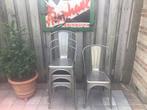 4 stuks Tolix (replica) chaise A blanc vernis., Ophalen, Zo goed als nieuw