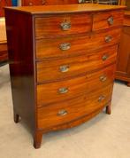 Stijlvolle grote antieke Engelse ladekast. Mahonie., Antiek en Kunst, Ophalen