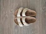 Birkenstock Arizona - wit stof, Kleding | Dames, Schoenen, Ophalen of Verzenden, Zo goed als nieuw, Wit, Sandalen of Muiltjes
