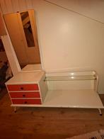 Vintage kaptafel jaren 50/60 in originele staat, Huis en Inrichting, Tafels | Kaptafels, Ophalen, Gebruikt, 50 tot 100 cm, Minder dan 100 cm