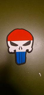 Pvc skull badge, Ophalen of Verzenden, Landmacht, Nederland, Embleem of Badge