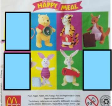 Happy Meal Winnie de Poeh Disney 5x  | 2002 | NIEUW in OVP beschikbaar voor biedingen