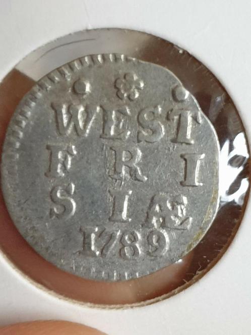 2 stuiver West Friesland 1789, zilver (4), Postzegels en Munten, Munten | Nederland, Zilver, Ophalen of Verzenden