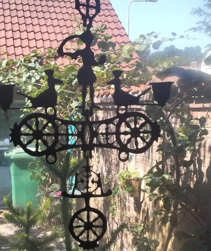 Antiek Byzantijnse Kruis Raamdecoratie kandelaar, Antiek en Kunst, Antiek | Kandelaars, Koper of Brons, Ophalen