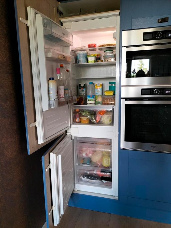 Koel-vries combinatie Whirlpool, Witgoed en Apparatuur, Koelkasten en IJskasten, Gebruikt, Met aparte vriezer, 200 liter of meer