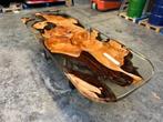 Showroomuitverkoop! Epoxy riviertafel populieren, Vijf personen of meer, Rechthoekig, Nieuw, 200 cm of meer