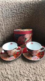 Twee mooie grote rozen kop en schotel !, Antiek en Kunst, Antiek | Servies los, Ophalen of Verzenden