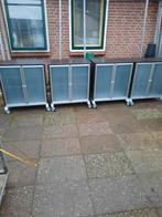 Archiefkasten en kleine kastjes op wieltjes, Ophalen, Gebruikt