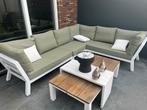 Aluminium loungeset  olijf groen  merk life outdoor living, Ophalen, 5 zitplaatsen, Bank, Aluminium