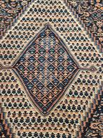 Vintage handgeweven perzische senneh kelim 143x104, Huis en Inrichting, Stoffering | Tapijten en Kleden, Info@SlatsAntiek.nl, Crème