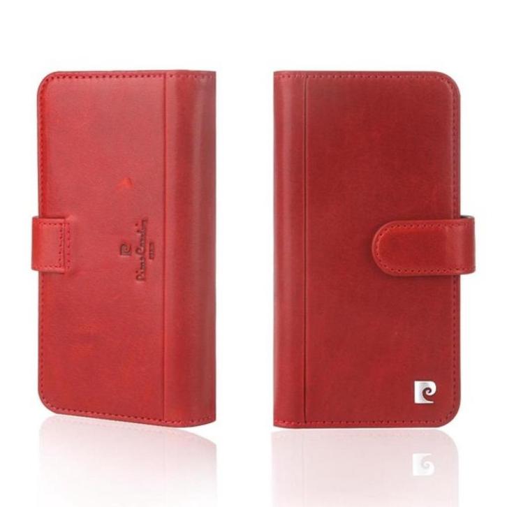 iPhone Xs/X hoesje - Pierre Cardin - Rood – Leer, Telecommunicatie, Mobiele telefoons | Hoesjes en Frontjes | Apple iPhone, Zo goed als nieuw