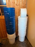 GRATIS - 37 emmers + 15 deksels, Ophalen, Gebruikt, Kunststof